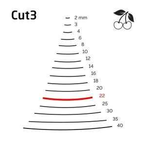 Kirschen 3103022 Düz Oluklu Ağız Oyma Iskarpela Cut3 - 22mm