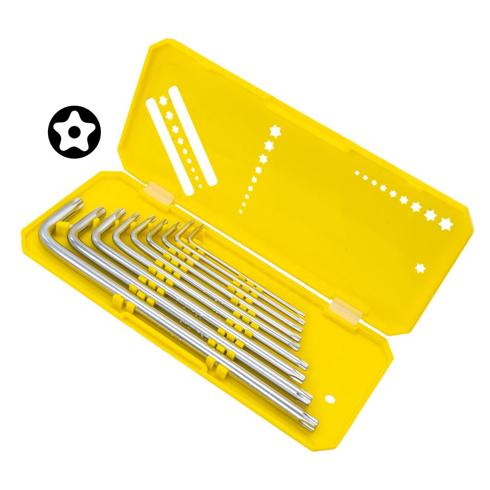 6478 Uzun Tip Delikli Torx L Allen Anahtar Takımı 9 Parça