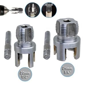 6484 PVC PPRC Boru İç ve Dış Diş Açma Aparatı 20/25 mm (2'li Set)