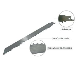 Woodflex Paslanmaz Ahşap-Kemik Kesim Tilki Kuyruğu Bıçağı- 1 Adet