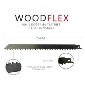 Woodflex Paslanmaz Ahşap-Kemik Kesim Tilki Kuyruğu Bıçağı- 1 Adet