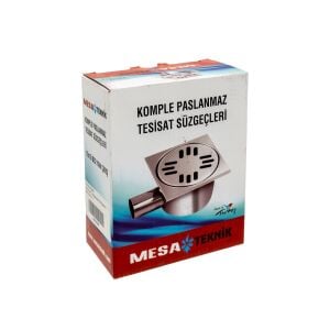 Mesa Teknik 10x10 Yan 32mm Çıkışlı Komple Paslanmaz Yer Süzgeci