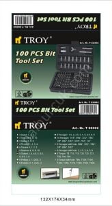 TROY 22302 Bits Tornavida Uç Seti 100 Parça