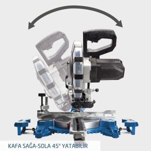 ﻿Scheppach HM254SPX Gönye Kesme DaireTestere 2200 Watt 254 mm