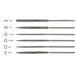 Vinko VI29309 Saatçi Eğe Seti 140 mm 6 Parça