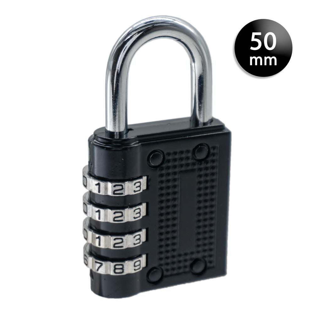 Ymk-1350 Dört Basamaklı Şifreli Asma Kilit Siyah 50 mm