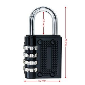 Ymk-1350 Dört Basamaklı Şifreli Asma Kilit Siyah 50 mm