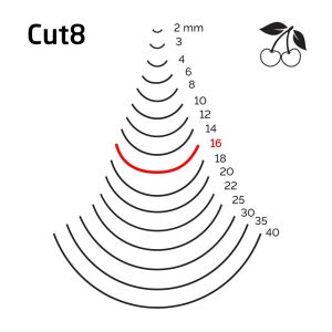 Kirschen 3108016 Düz Oluklu Ağız Oyma Iskarpela Cut8 - 16mm