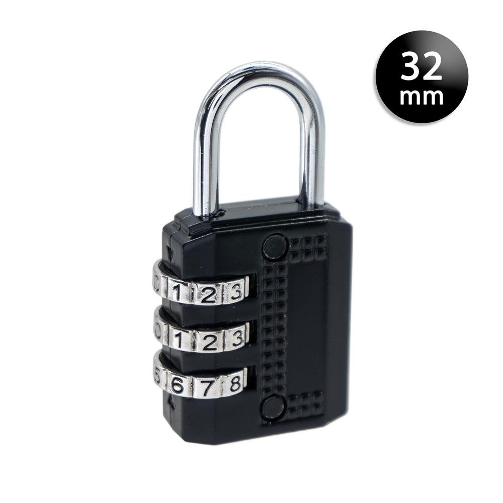 Ymk-1332 Üç Basamaklı Şifreli Asma Kilit Siyah 32 mm