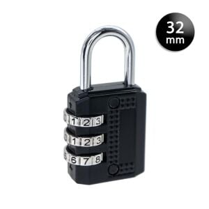 Ymk-1332 Üç Basamaklı Şifreli Asma Kilit Siyah 32 mm