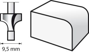 DREMEL 615 Profil Açma Ucu (Kenar Yuvarlama İçin) 9,5 mm