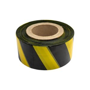 Emniyet Şeridi Sarı Siyah İkaz Bandı Büyük Boy 7.5cm 500Mt