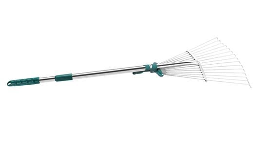 Raco Expert 53744 Teleskopik Saplı Ayarlı Metal Çim Yaprak Tırmığı