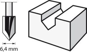 DREMEL 640 Profil Açma Ucu (Havşa Açma Ucu) 6,4 mm