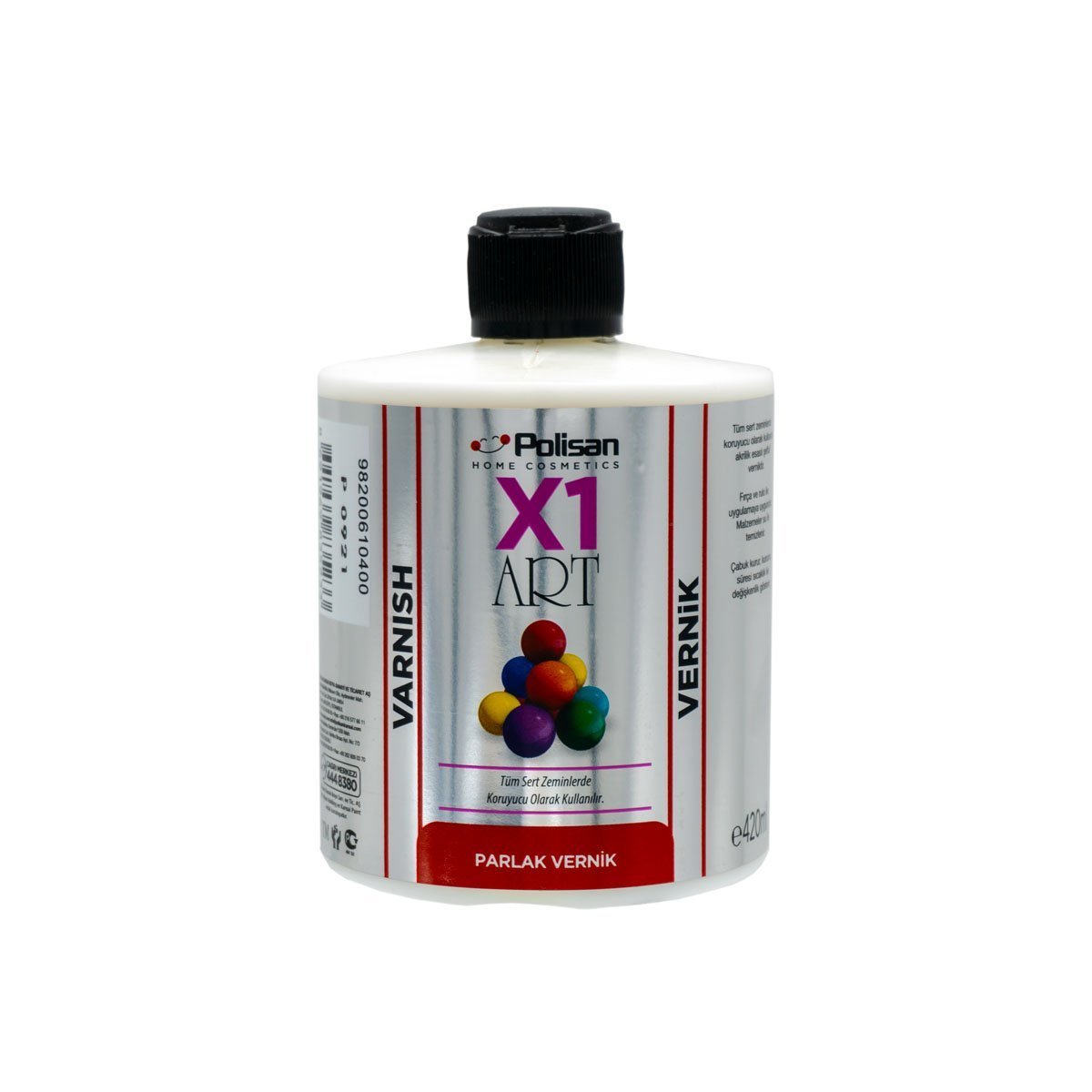 Polisan X1ART Akrilik Şeffaf Parlak Vernik 420ml