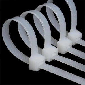 Master 505357 Plastik Kablo Bağı Cırt Kelepçe 3.6X370 mm Beyaz (100 Adet)