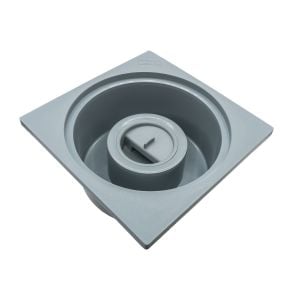 Mesa 25x25 Alttan 100mm Çıkışlı Çamur Kovalı Bodrum Teras Süzgeci