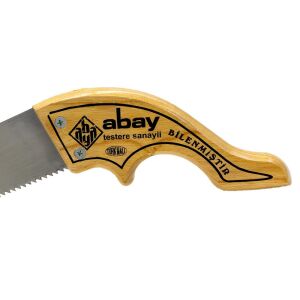 Abay EL01 Ekstra Bilenmiş Ahşap El Testeresi No:12 Çaprazlı 30 cm