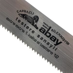 Abay EL01 Ekstra Bilenmiş Ahşap El Testeresi No:12 Çaprazlı 30 cm