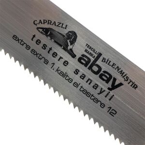 Abay EL01 Ekstra Bilenmiş Ahşap El Testeresi No:12 Çaprazlı 30 cm