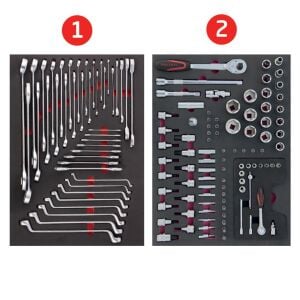 İzeltaş 8245007096 Premium 7 Çekmeceli Takım Dolabı 250 Parça (Dolu)