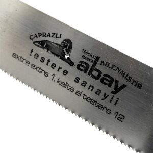 Abay EL03 Ekstra Bilenmiş Zıvana El Testere No:12 İnce Diş 30 cm