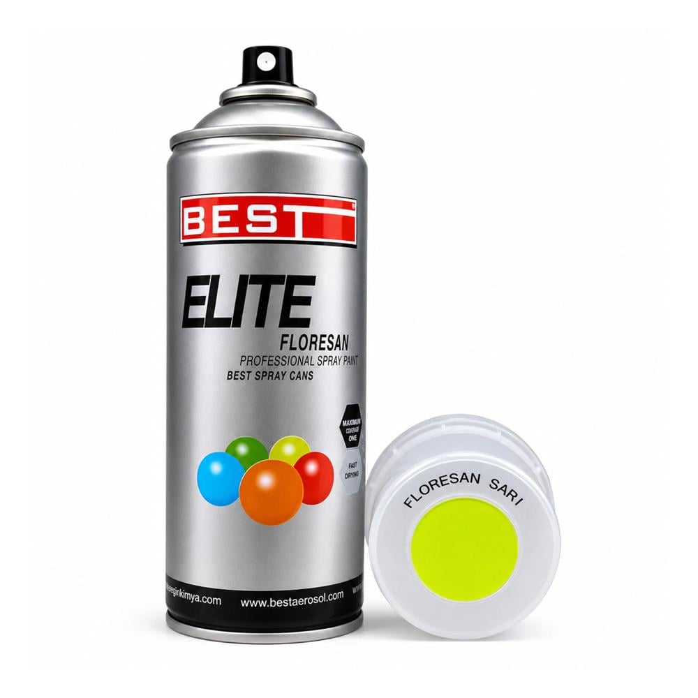 Best Elit Floresan Sprey Boya 400 ml - Sarı