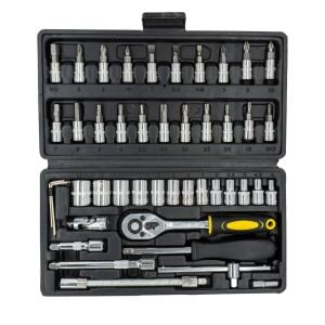 5587 1/4'' Bits Uçlu Mini Lokma Anahtar Takımı 46 Parça