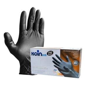 Koin Tek Kullanımlık Siyah Nitril Muayene Eldiveni (XL) - 50'li Paket
