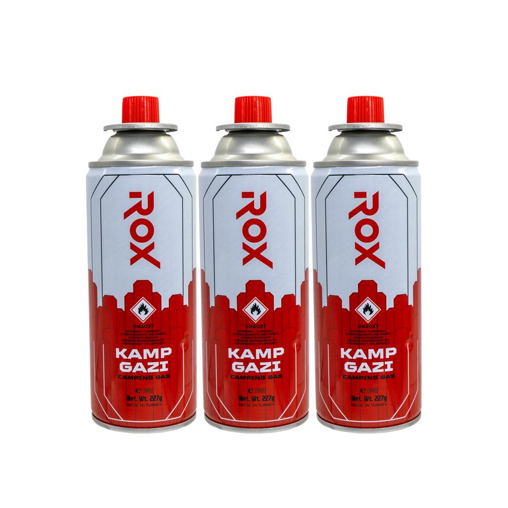 ROX Kamp Ocak Gazı Valfli Kartuş 227gr - 3 Adet