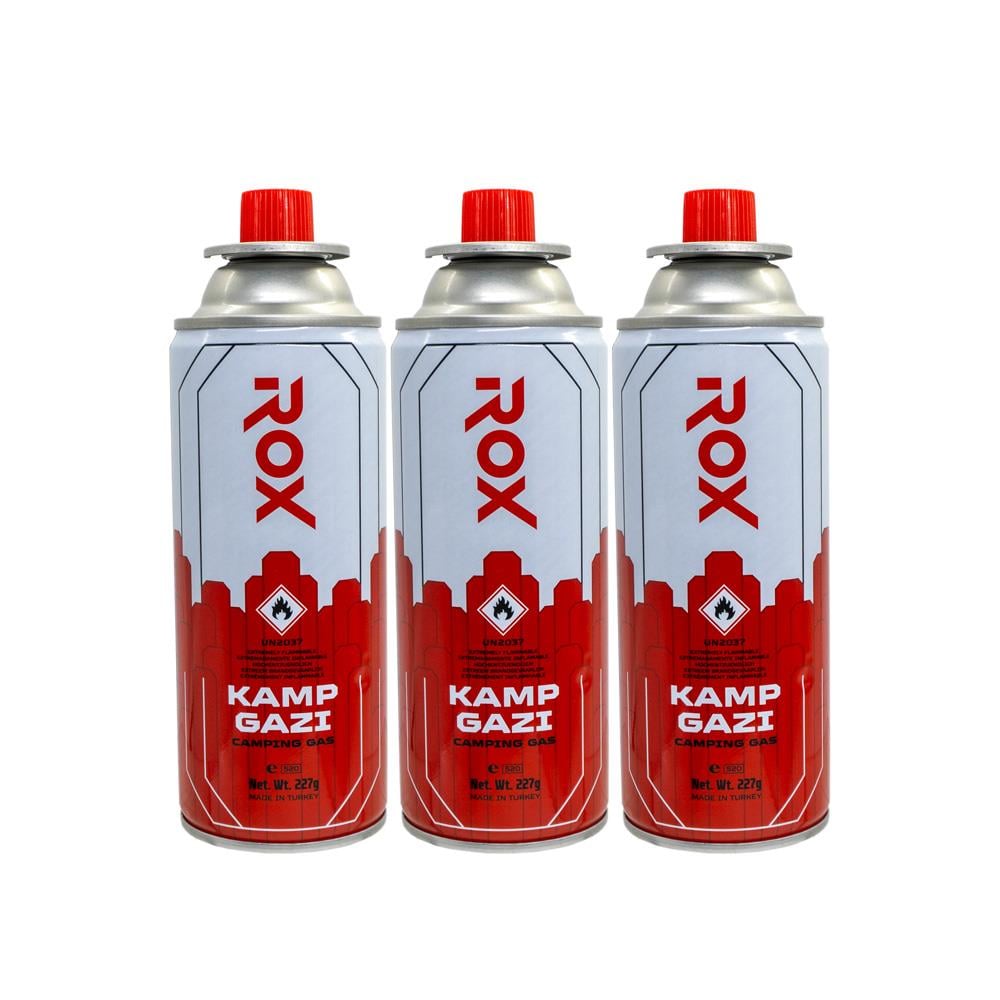 ROX Kamp Ocak Gazı Valfli Kartuş 227gr - 3 Adet
