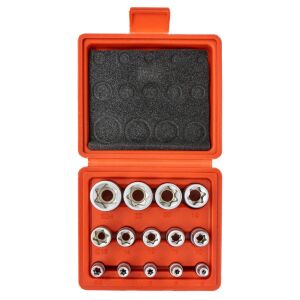 5589 1/2''- 3/8''-1/4'' Torx Lokma Anahtar Seti 14 Parça