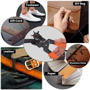 EL-SA Delik Zımba Deri Kemer Kayış Delme Pensesi