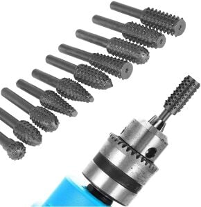 5207 Döner Ahşap Törpü Oyma Seti 10 Parça