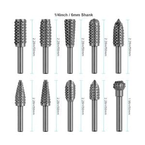 5207 Döner Ahşap Törpü Oyma Seti 10 Parça