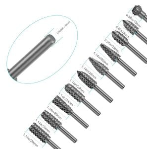 5207 Döner Ahşap Törpü Oyma Seti 10 Parça