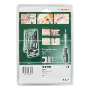 Bosch X-Line Ahşap/Beton Delme Vidalama Matkap Ucu Seti 16 Parça