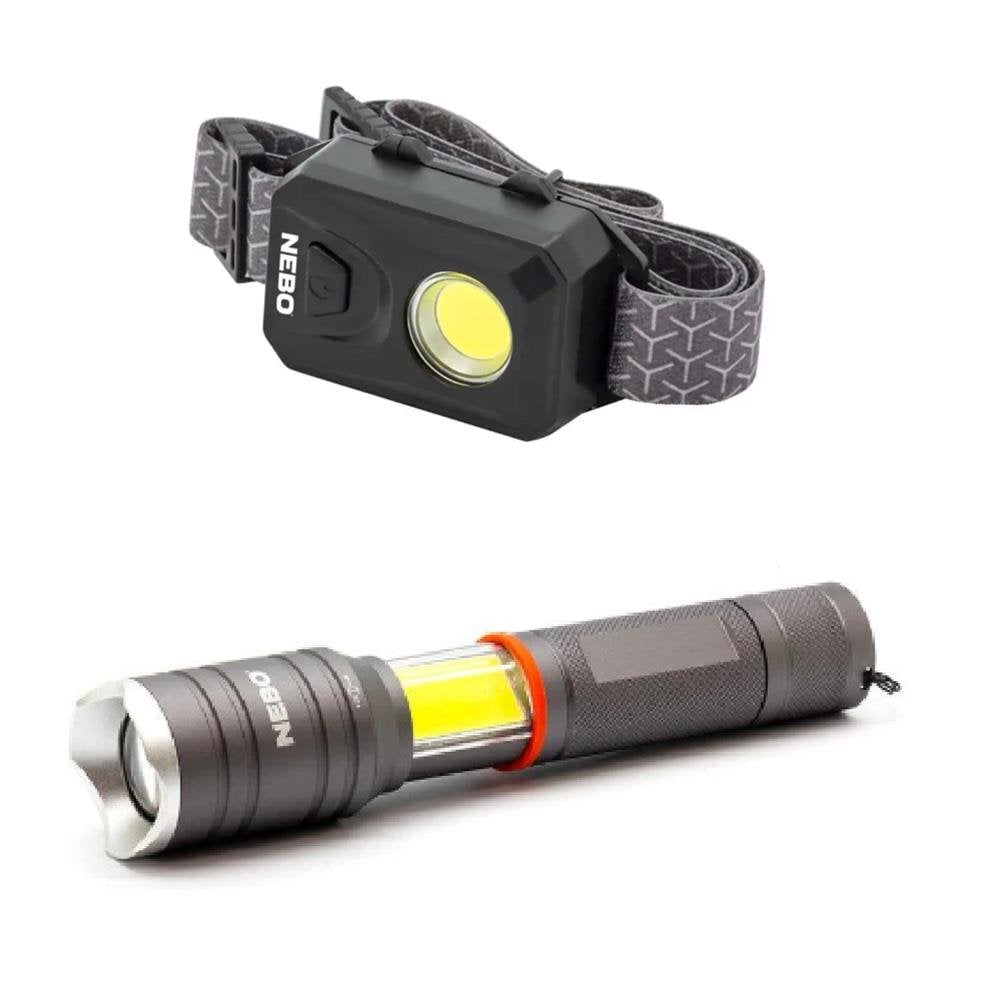 Nebo NE6746CP3 Tacslyde 300lm Fener + 150lm Kafa Feneri Seti
