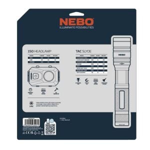 Nebo NE6746CP3 Tacslyde 300lm Fener + 150lm Kafa Feneri Seti