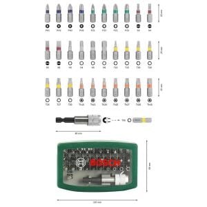 Bosch DIY-P Kemere Takılabilir Vidalama Bits Uç Seti 32 Parça