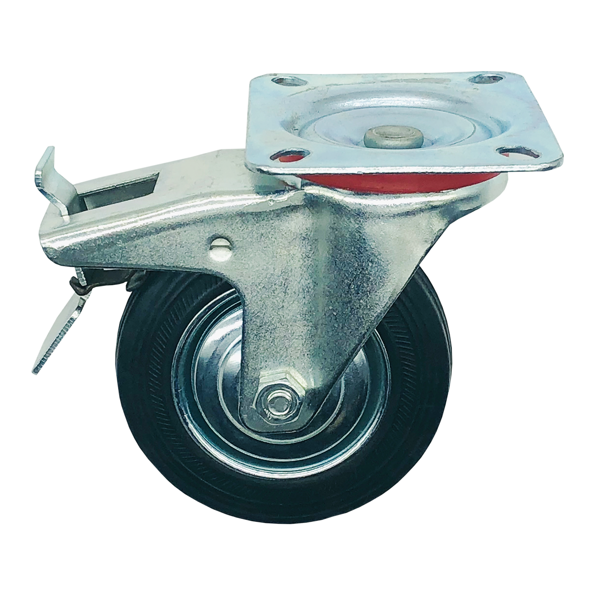 Yük Taşıma Lastik Teker Dönerli Frenli 200 x 45 mm Servis Tekeri