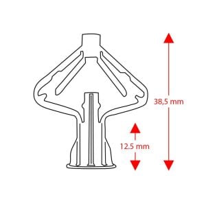 Kanatlı Alçıpan Dübeli 3 mm
