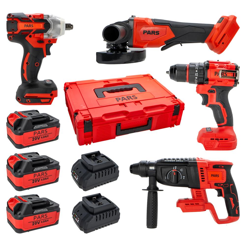 Pars PR1580 Kömürsüz Üç Akülü 4'lü Set 20V 4Ah