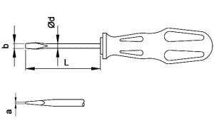 CETA FORM 4100/86M Torex Düz Uçlu Tornavida 10x200 mm