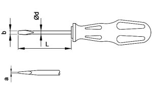 CETA FORM 4100/86M Torex Düz Uçlu Tornavida 10x200 mm