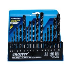 Master 530850 Beton/Ahşap/Metal Matkap Ucu Seti - (16 Parça)