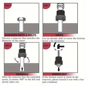 6124 Hasarlı Civata ve Somun Sökme 1/2'' Lokma Takımı 11 Parça
