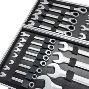 6126 Cırcır Kombine Anahtar Takımı 6-32mm 22 Parça (Metal Kutulu)