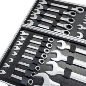 6126 Cırcır Kombine Anahtar Takımı 6-32mm 22 Parça (Metal Kutulu)