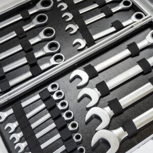 6126 Cırcır Kombine Anahtar Takımı 6-32mm 22 Parça (Metal Kutulu)